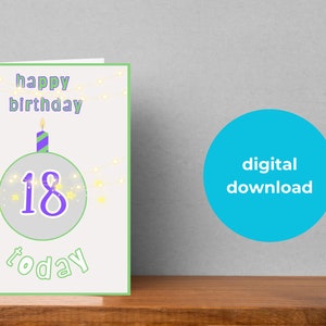 alles Gute zum 18.Geburtstagskarte für Jungen, alles Gute zum 18.Geburtstag, 18 Jahre alt, Achtzehnter Geburtstagskarte, 18.Geburtstagskarte, Alterskarte für Ihn