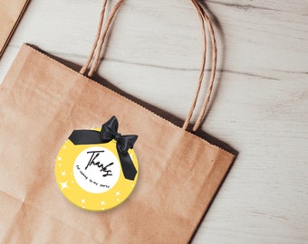 Verjaardagstags Instant Download verjaardagsgunsttags Meisjes Party Favor ronde tags voor feesttassen Meisjesverjaardag kinderfeesttastags