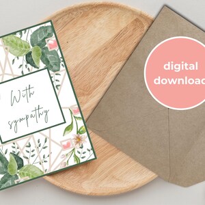 carte de sympathie, carte de sympathie florale, carte pour le deuil, carte de deuil imprimable, carte de deuil,