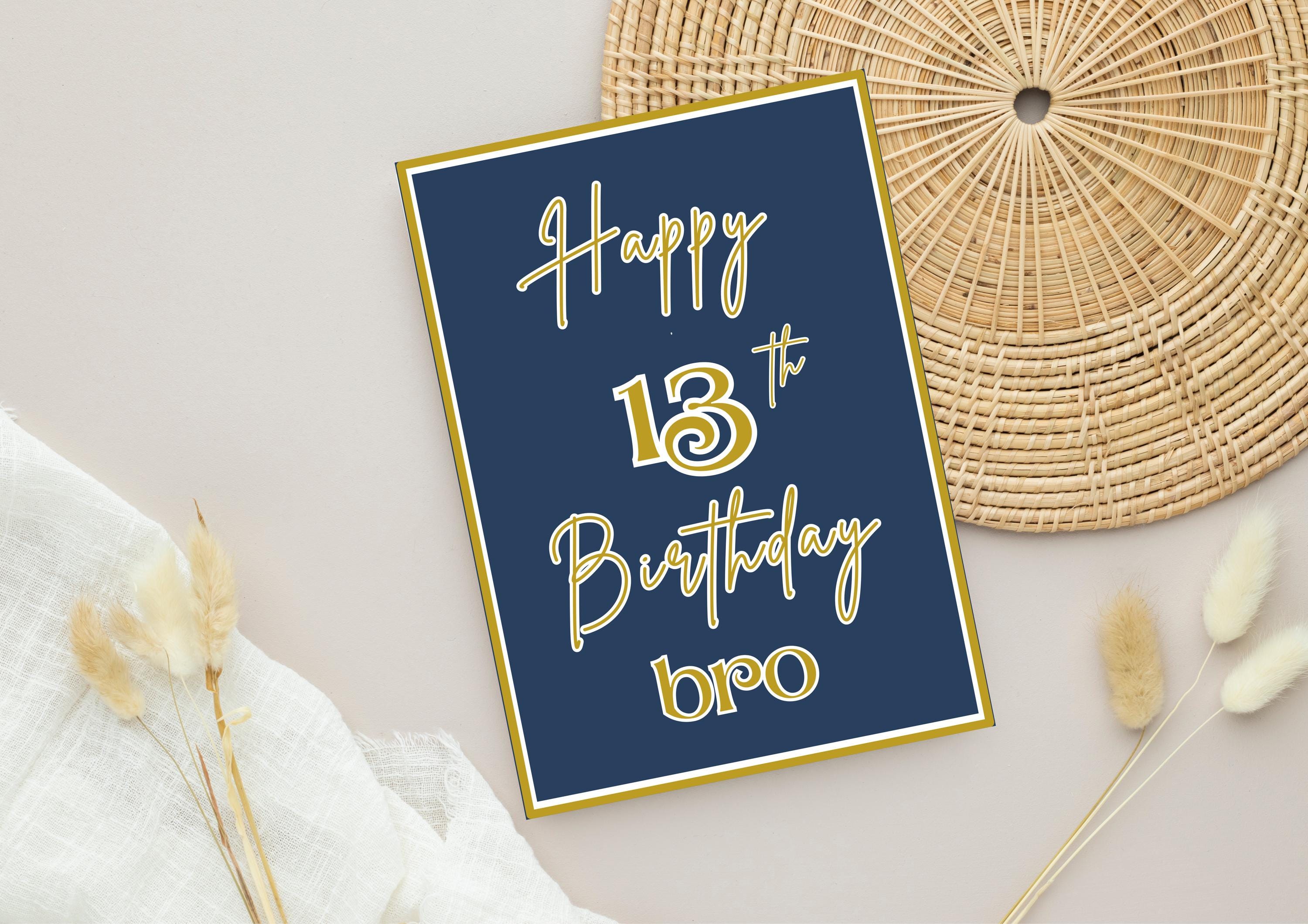 13th Birthday Card for Boy,13th Birthday, Teenager Card, Born in 2008 ...