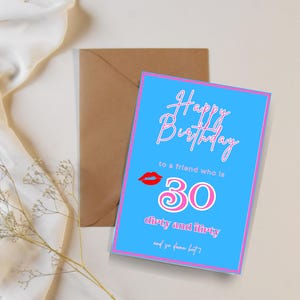 30th birthday card friends, 30Th Birthday Card, Cheers To 30 Years, Best Friend Birthday Card, printable 30th birthday card,