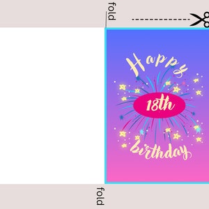 18th Birthday Card Printable, Printable 18th Birthday Card, Greeting ...