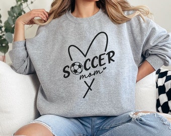 Soccer Mama Heart Sweatshirt, Mom Sweatshirt, Soccer Mom Hoodie, Sport Mom Jersey, Trendy Soccer Game Day Shirt, Mothers Day Gift for Soccer
