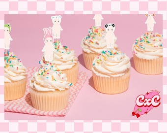 Sonny Angel Animal Series Cupcake Toppers | Birthday Party Cupcake Toppers  | Bouquet Topper | Party Decorations