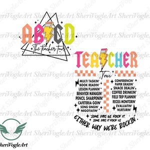 ABCD The Teacher Tour SVG PNG, Teacher Tour Png, Teacher World Tour Png, Rock and Roll Teacher Png Instant Download