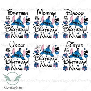 Personalisierte Familie Geburtstag Png, Geburtstag passende Familie Png, Benutzerdefinierte Name Geburtstag Png, Geburtstagskind Png, Zeichentrickfigur Geburtstag Png
