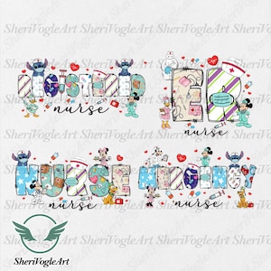 Cute Nurse Characters PNG Bundle, ER Nurse Life Sublimation Clipart, Emergency Medical Digital Download for T-Shirts and More