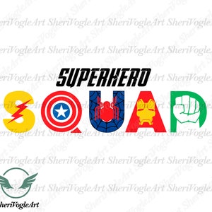 Superhero Squad Svg, Avengers Svg, Super Hero Svg, Instant Download