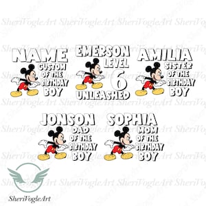 Personalized Birthday Family Matching SVG PNG Bundle (Digital Download)