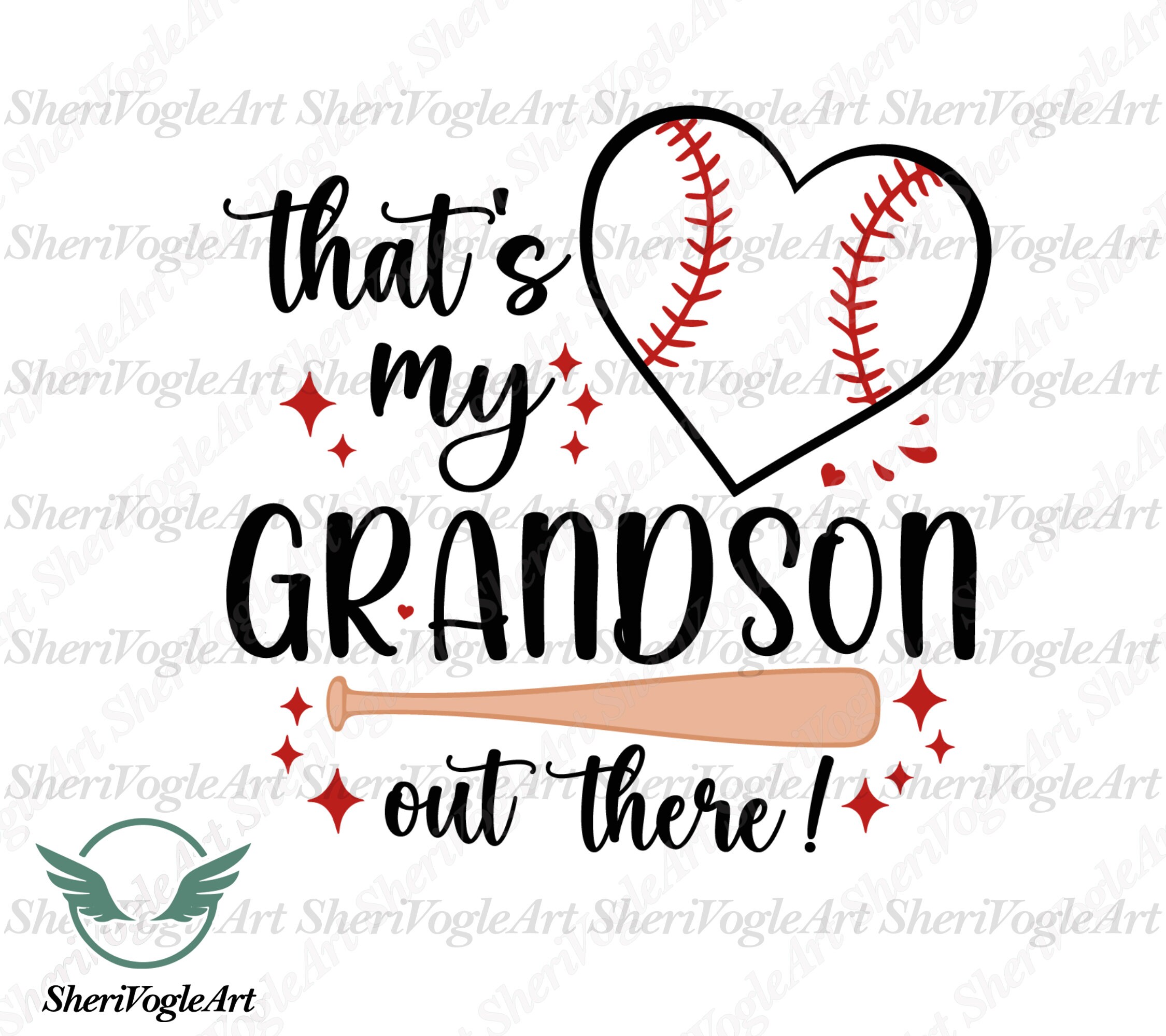 That's My Grandson Out There Svg, Baseball Grandma Svg, Baseball Lover ...