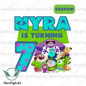 Personalized Birthday Monster Cartoon Png, Happy Birthday Png, Birthday For Boy Png, Magic kingdom png, 1st Birthday Png