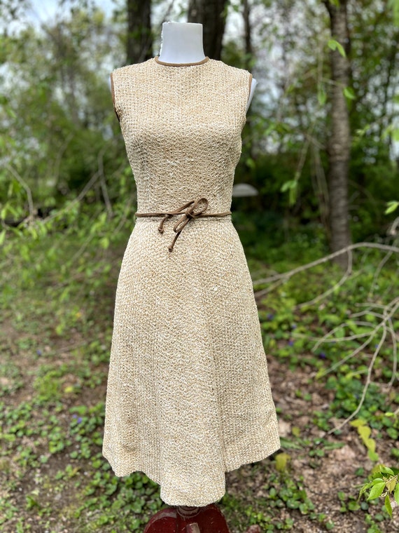 Vintage 1960s Youth Guild Woven Dress - image 8