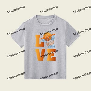 Ropa para niños, camiseta de manga corta para niños con estampado de letras de baloncesto, novedad de verano, ropa para niños, camiseta para niños