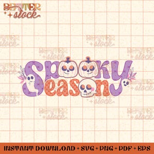 Preppy Halloween Design,Spooky Season SVG,Retro Halloween shirt Png Spooky vibes png,Halloween Colorful Design popular now instant download