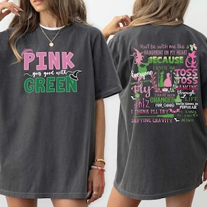 Wicked Comfort Color Shirt, Defy Gravity Broomstick Magic Wand Tee, Wizard of Oz Sweatshirt, Witch Pink and Green Shirt