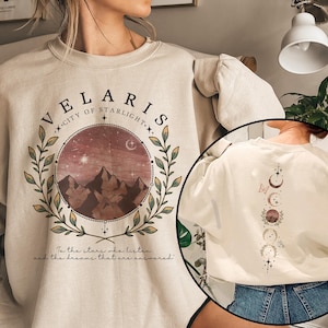 Velaris City Of Starlight Sweatshirt, The Night Court Hoodies, Zu Den Sternen, Die Hören Und Die Träume, Die Beantwortet Werden