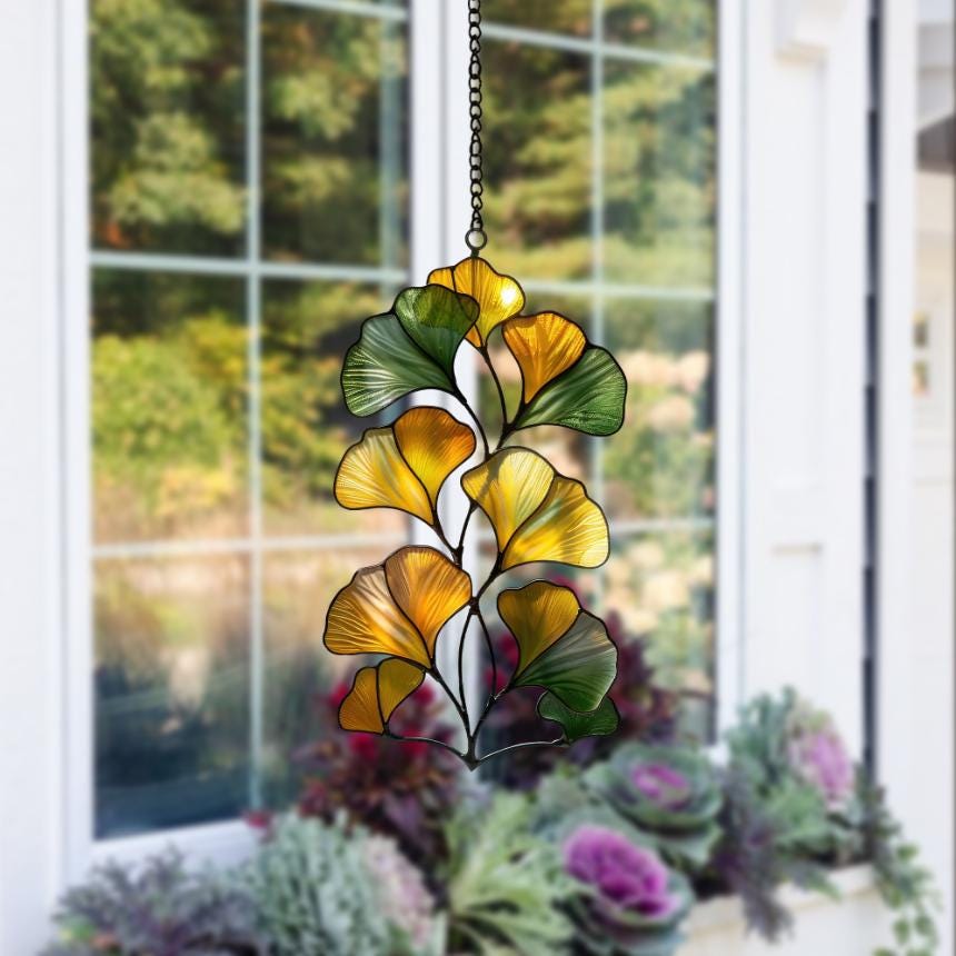 Birth Flower Suncatcher Mothers Day Gift For Mom, Grandmas Garden Birth Month Flower Acrylic Window Hanging, Flower Memorial Gift