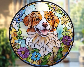 Custom Pet Portrait Acrylic Suncatcher, Dog Cat Glass Art, Pet Window Hangings, Pet Portrait From Photo, Pet Ornament, Pet Lover Gift