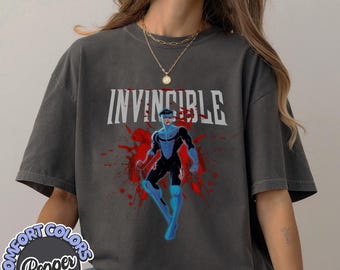 Limited Invincible Mark Grayson Comfort Color Shirt, Superhero Tee, Graphic Tee, Superhero Costume, Comic Book Fan Gift Mineral Wash