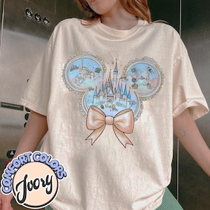 Mickey Ear Coquette Castle Tee, Cute WDW Youth Tee, Disney Coquette Girl Tee, Disney Magical Shirt, Disney Baby Tee Y2k Clothing