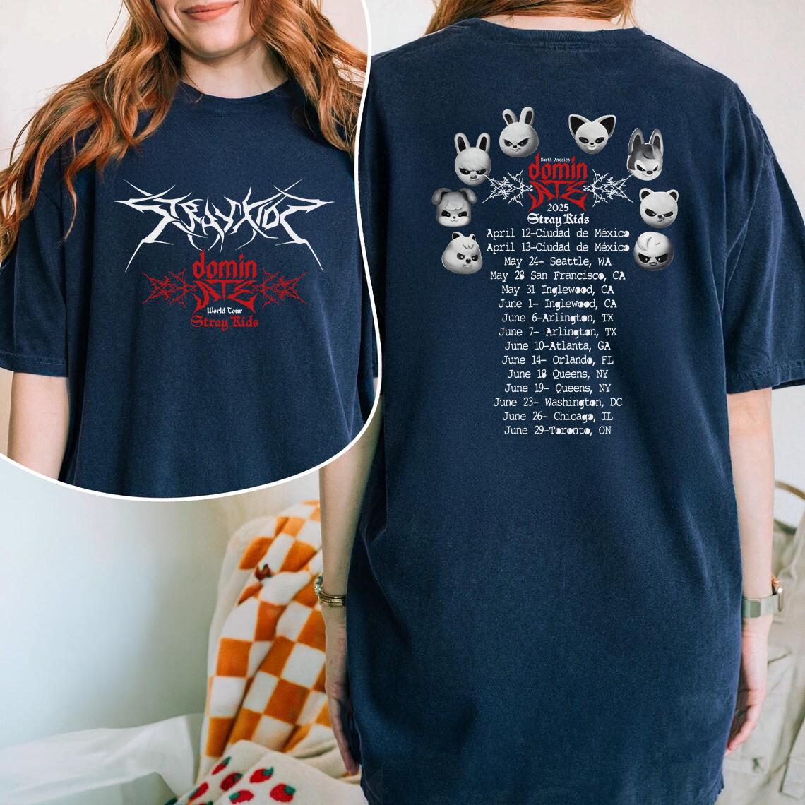 Stray Kids Dominate SKZOO World Tour US 2025 Wash Shirt
