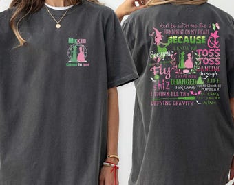 Wicked Comfort Color Shirt, Defy Gravity Broomstick Magic Wand Shirt, Wizard of Oz Movie Fan Sweatshirt, Gift For Her