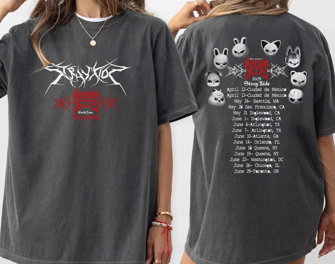 新品未使用　T-SHIRT dominATE FoxNy アイエン　闇Tシャツ EVIL SKZOO T-SHIRT - World Tour 'dominATE'【FoxI.Ny】/ Stray