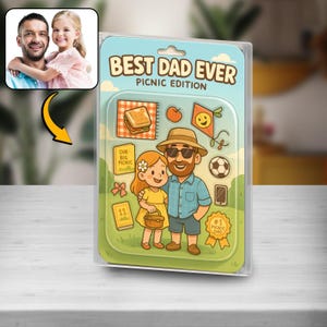 Personalisierte Vatertagsgeschenk für Papa, beste Papa aller Zeiten Figur Acryl Plaque, Foto Papa mit Kid Block Plaque, neue Papa Geschenk, Geschenk für Ehemann