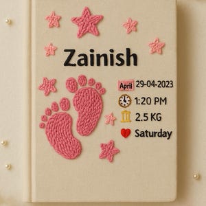 Baby Shower Guest Book, Baby Shower Embroidery, Baby Shower Decorations, Polaroid Guest Book, Baby Memory Book, Baby Shower Gift