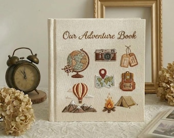 Adventure Book Scrapbook Valentines Gift for him, Personalized Anniversary Gift for her, Travel Scrapbook, Couples gift, Gifts for Boyfriend