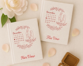 Caderno de votos personalizado bordado à mão, tamanho A6, pombas e medalhões de casamento, caderno bordado à mão, capa dura de tecido, caderno feito à mão