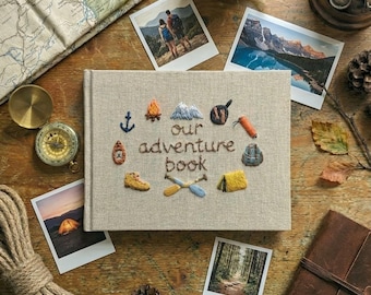 Adventure Book Scrapbook Valentines Gift for him, Personalized Anniversary Gift for her, Travel Scrapbook, Couples gift, Gifts for Boyfriend