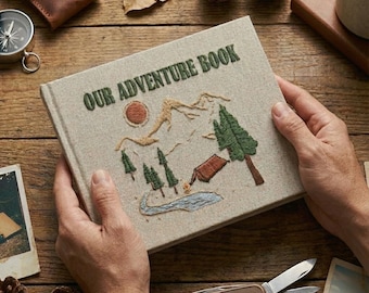 Adventure Book Scrapbook Valentines Gift for him, Personalized Anniversary Gift for her, Travel Scrapbook, Couples gift, Gifts for Boyfriend