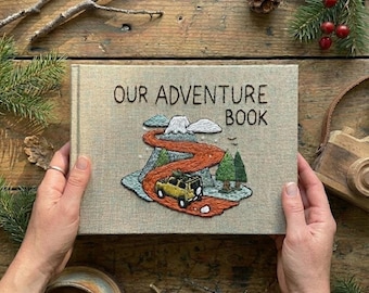 Adventure Book Scrapbook Valentines Gift for him, Personalized Anniversary Gift for her, Travel Scrapbook, Couples gift, Gifts for Boyfriend