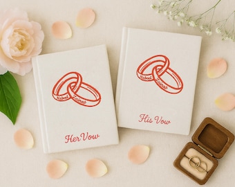 Livro de votos personalizado bordado à mão, tamanho A6, com pombas e medalhões bordados à mão para casamento, capa dura em tecido, caderno artesanal.