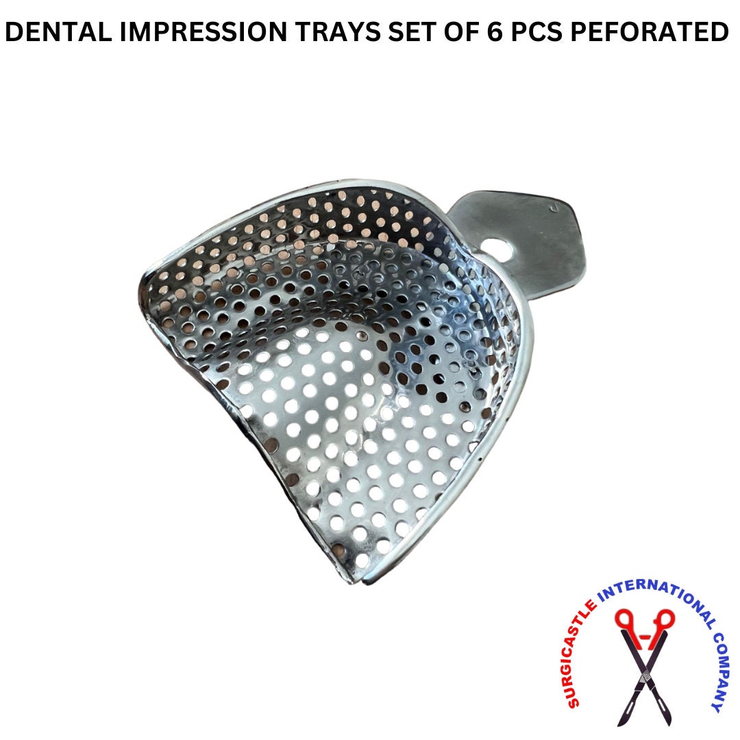 6 Plateaux Empreintes Dentaires Jetables L+M+S - Implantologie Orthodontie