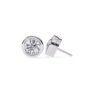 Classic & Gorgeous | VVS1 Moissanite | Stud Earrings | 925 Sterling Silver | Wedding Gift | Fine Jewelry for Women | Men's Women Jewelry