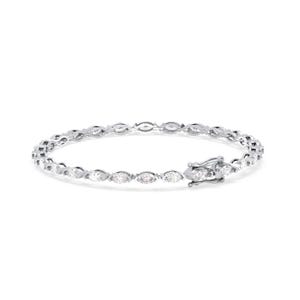 VVS Moissanite Tennis Bracelet | 925 Sterling Silver | 18K White Gold Plated | GRA Certified Moissanite | Tennis Bracelet | Anniversary Gift