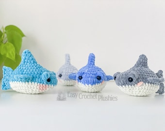 No Sew Shark Crochet Pattern, No Sew Amigurumi, Crochet