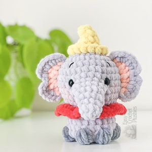 Elephant Crochet Pattern: No Sew Easy Fast Amigurumi Plushie 4-in-1 PDF ...