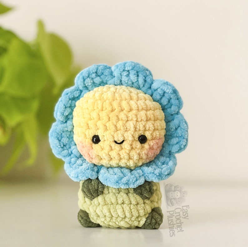 Modèle de fleur au crochet sans couture, Amigurumi sans couture, modèle de peluche au crochet PATRON PDF 2 en 1 image 3