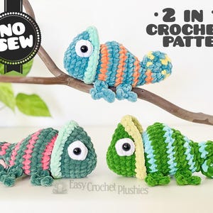 Chamäleon Häkelanleitung: Nicht nähen Easy Fast Amigurumi Plushie 2-in-1 PDF