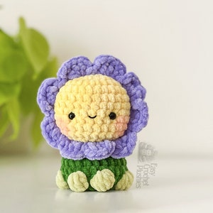 Modèle de fleur au crochet sans couture, Amigurumi sans couture, modèle de peluche au crochet PATRON PDF 2 en 1 image 2