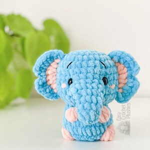 Elephant Crochet Pattern: No Sew Easy Fast Amigurumi Plushie 4-in-1 PDF ...