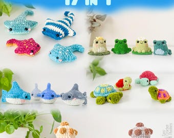 Crochet Pattern Bundle, 17-in-1 No-Sew Aquatic Animal Amigurumi PDF