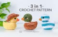 No Sew Rubber Ducky Crochet Pattern, No Sew Amigurumi, Crochet Plushie Pattern - 3 in 1 PDF PATTERN product logo