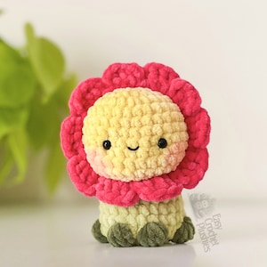 Modèle de fleur au crochet sans couture, Amigurumi sans couture, modèle de peluche au crochet PATRON PDF 2 en 1 image 4