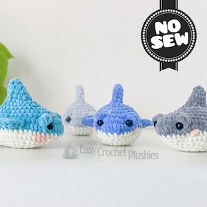 No Sew Hai Häkelanleitung einfach schnell Amigurumi Plushie Bestseller-Markt 3-in-1