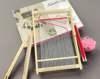 Wooden Weaving Loom Kit Creative Handmade Weaving Weaving Project Kit Children's Gifts Holiday Gifts Loom Beginner Set