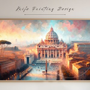 Frame TV Art: Vatican City - Vatican City | Urban view and city skyline | Digital wall art | Instant download | Modern romantic cityscape